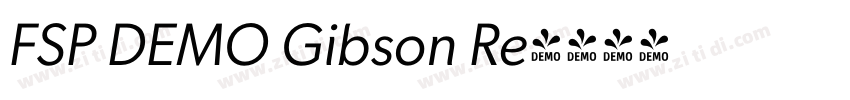 FSP DEMO Gibson Re字体转换 FSP DEMO Gibson Re字体转换